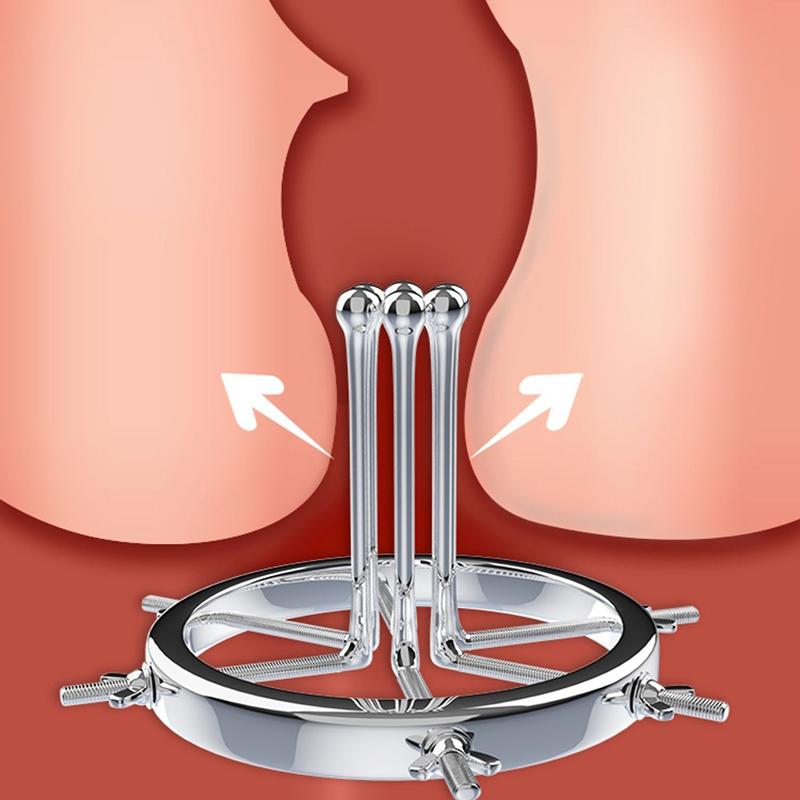 SM Erotic Electro Shock Vaginal Ball Dilator Adjustable Metal Anal Expander Pussy Huge Anal Plug Electric Stim Sex