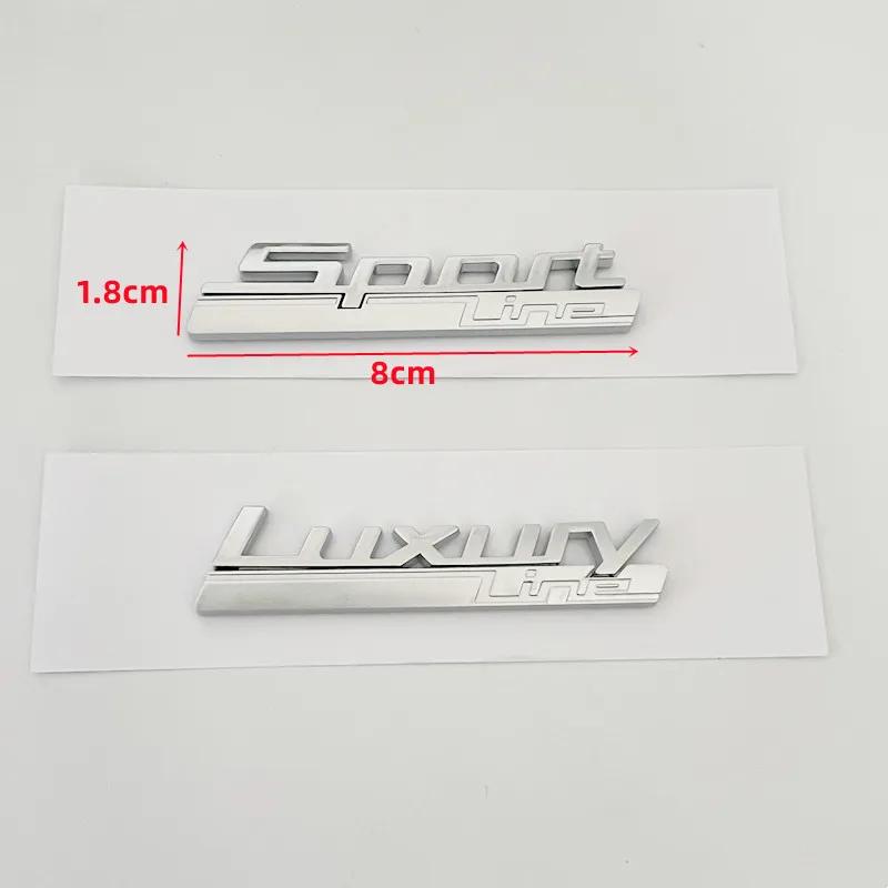 New 3D ABS Sport Luxury Line Logo Fender Emblem Badge Sticker Decal For BMW F10 G30 E46 E39 E36 E90 F30 F20 E60 Car Acessories FD2