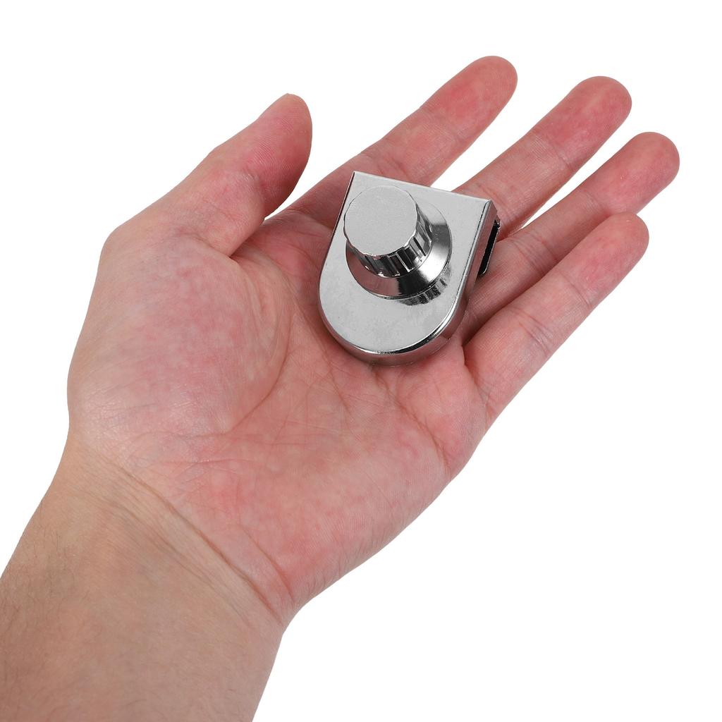 2Pcs Glass Jewelry Case Lock No Drill High Strength Alloy Showcase Cabinet Lock Silver for Glass Under 8Mm Mall Display Security