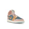 Air Jordan 1 Mid SS GS Zen Dziecięce Trampki Niebieskie Aegean-Storm Hemp FN7452-400