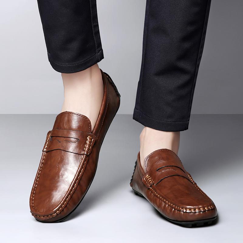 Grote Maat 47 Leren Penny Heren Loafers en Slip-ons Casual Schoenen Heren Moccasins 2026 Zomer Slip-On Platte Schoenen Heren Rijschoenen