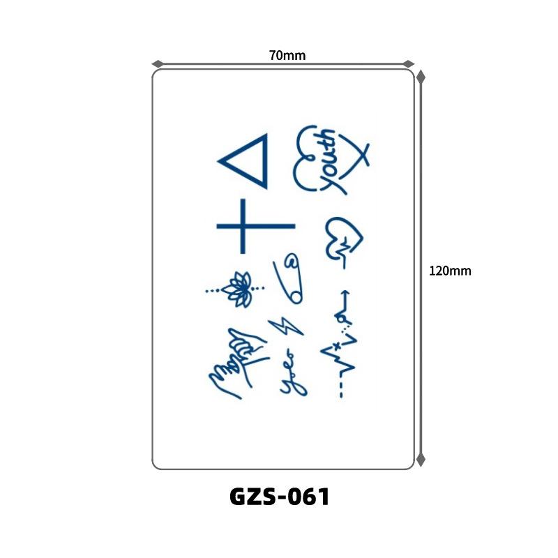 2024 Herbal Semi-Permanent Non-Reflective Waterproof Sweatproof Tattoo Stickers 70x120 mm