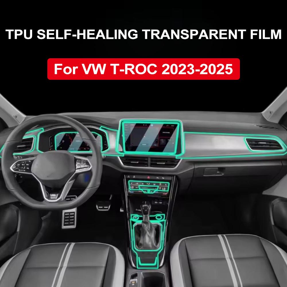 TUP Protection Film for VW T-Roc 2026 2026 2026 Pre Cut Transparent PPF Navigation Gear Panel Center Console Cover Accessories