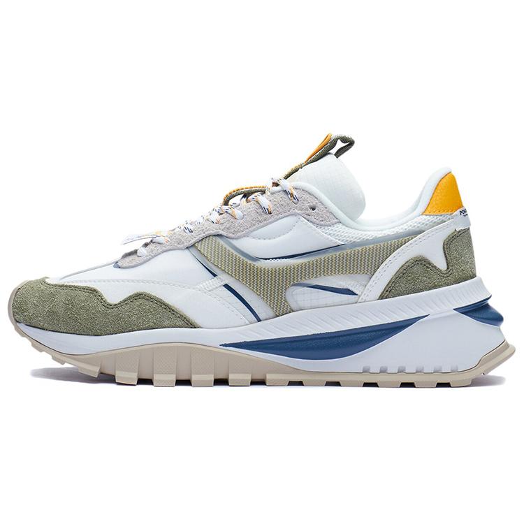 

Новые прочные дышащие повседневные кроссовки LiNing с низким верхом, мужские, бело-зеленые, AGCR445-3 42