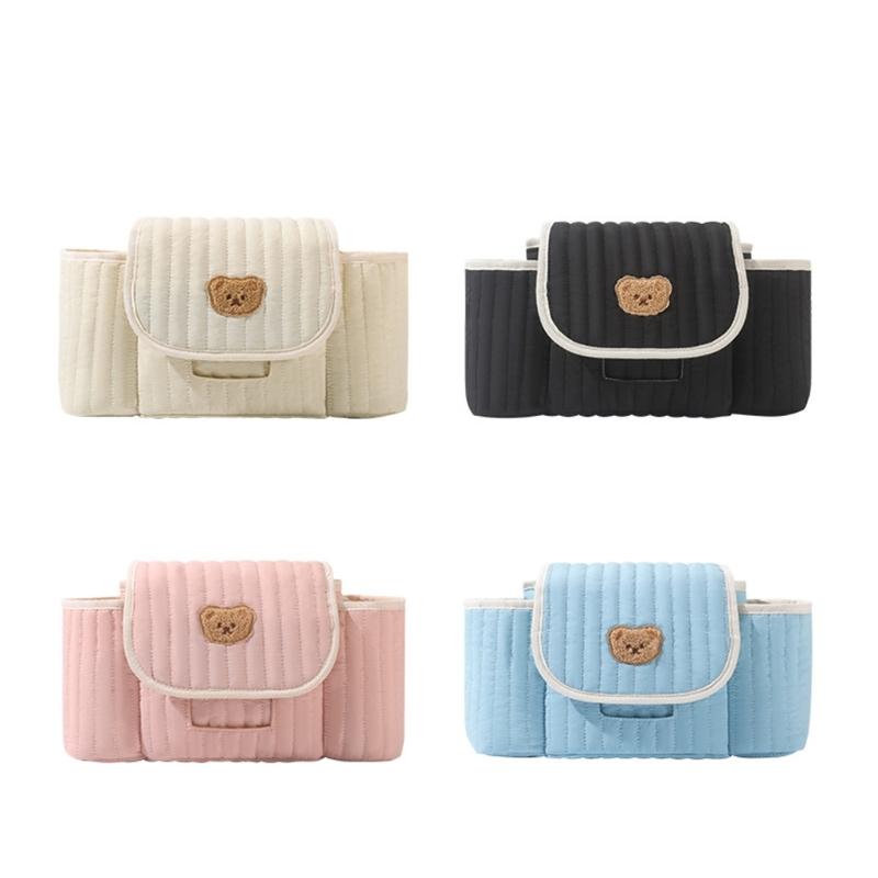 Multifunctional Organizer Bag Baby Strollers Hanging Bag Multiple Compartment Pushchair Storage Bag for Toy Water Bottle