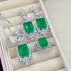 2025 Retro Ruby Jewelry Set 925 Sterling Silver Engagement Ring Earrings Necklace Women's Party Gift