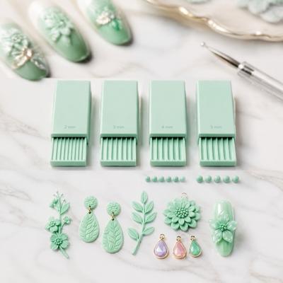 3D Printed Clay Tool 4Pcs/Set Gel Ball Makers, Polymer Rollers, 2mm 3mm 4mm 5mm Crafting Equipment Sphere Shaper Nail Art Bead Rollers for Flowers,