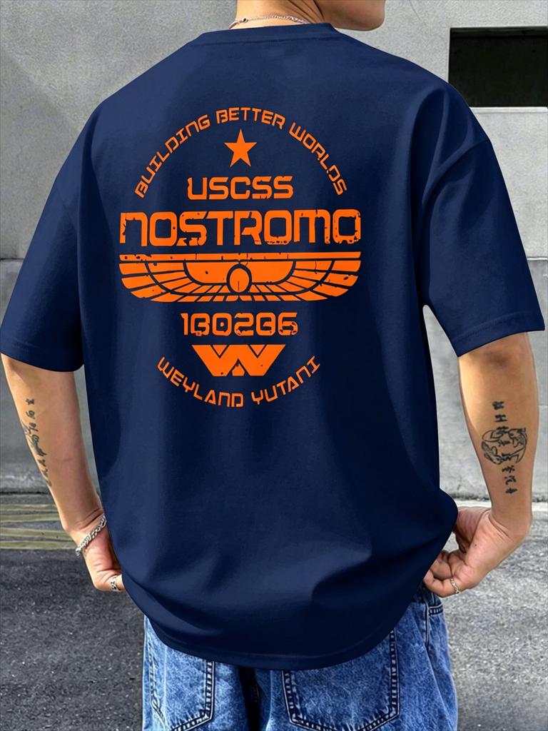 Alien Nostromo Print TShirt Casual Pure Cotton Streetwear Alien Movie Graphic Unisexs Clothing WoUnisexs 2026 Summer New T Shirt
