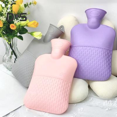 1000ML PVC Hot Water Bottle Leak-proof Hot Cold Compress Hot Water Bag Back Neck Shoulder Tummy Pain Relief Winter Hand Feet Bed Warmer