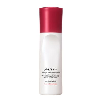 SHISEIDO Skin Care Complete Cleansing Micro Foam 180 ml Tvar pěny na obličej Svěží zelená květinová vůně Textura Shiseido [Official] mycí prostředek/mýdlo