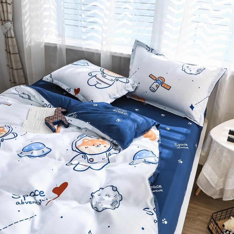 Lovely Cartoon King Size Duvet Cover Set 220x240 Skin Friendly Double Bed Quilt Cover Blanket Comforter Cover and Pillowcase