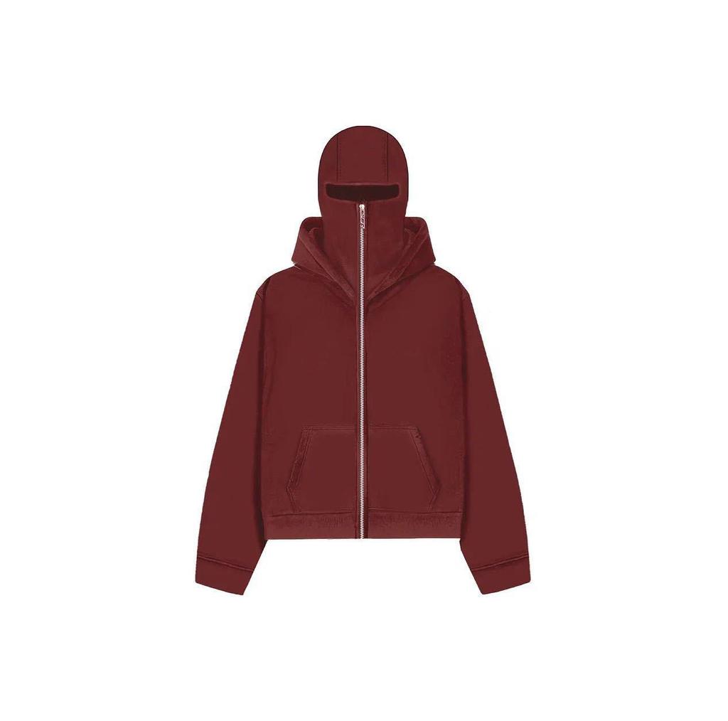 Y0K Unisex Streetwear Letter Print Hooded Zipper Sweatshirt (Autumn/Winter European & American Style)