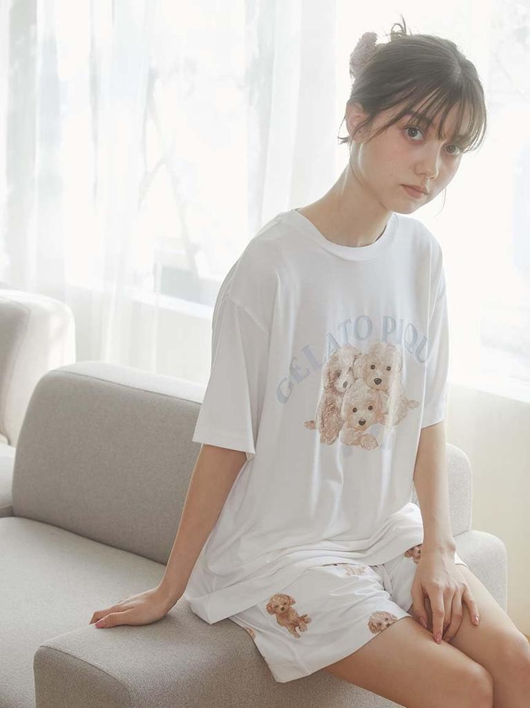 Gelato Pique Toy Poodle OWHT Free Size One-Point T-Shirt (PWCT251303) Women's