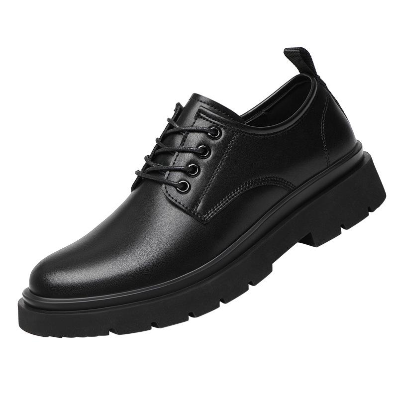 Height-increasing Shoes Men's 8cm Spring and Autumn New Business Casual Leather Shoes Men's Leather Breathable Invisible Inner Height-increasing 