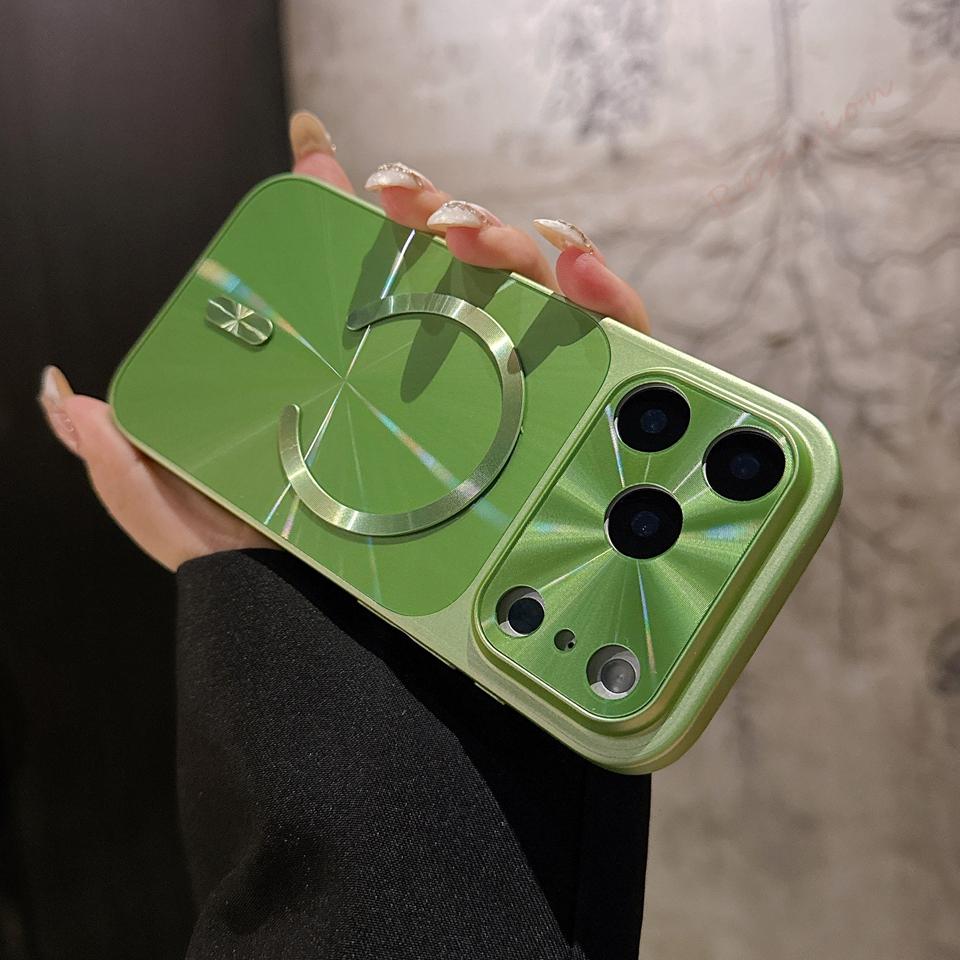 

Big Windows Magnetic Phone Case For iPhone 17 13 14 15 16 Pro Max Air Magsafe Official CD Laser Shockproof Protector Cover For iPhone 17ProMax