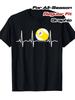 Men'S 9-Ball Pool Player T-Shirt - Heartbeat Billiard Design with Number 9 & 8-Ball Graphic, Heavywe