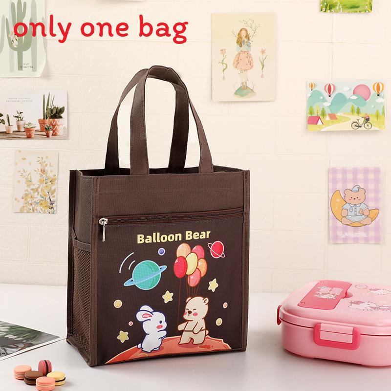 Childrens Cartoon Canvas Lunch Bag With Waterproof Handle For School And Travel