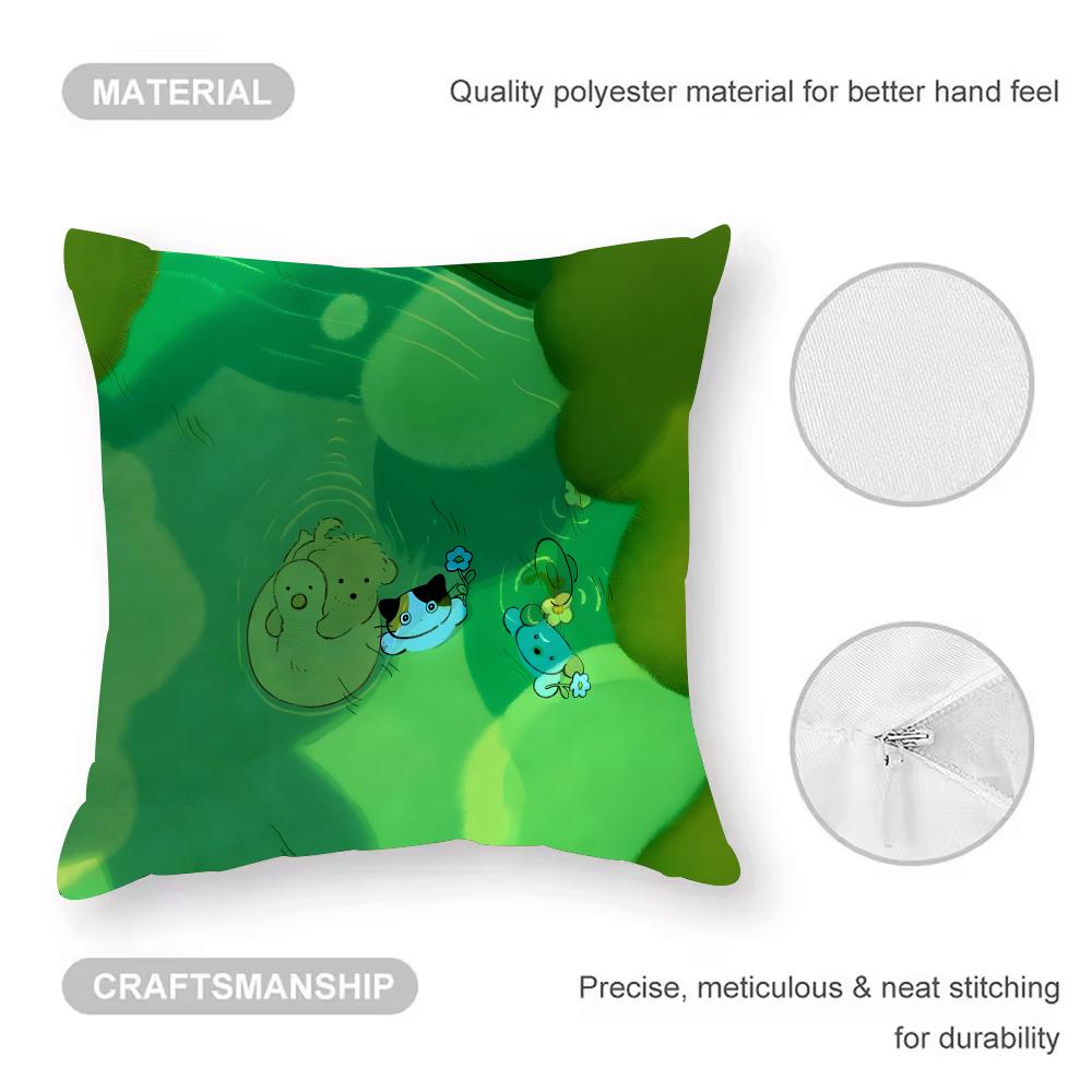 Creative animal art paintings Cushion Cover Anti-dustmite Pillowcase Invisible zipper silky short plush Sofa cushion cover