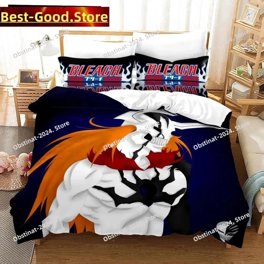 3D Anime Bleach Kurosaki Ichigo Bedding Set Printed single Comforter Quilt Duvet Cover Pillow Case 3 Pieces Sets Kids Adult Size