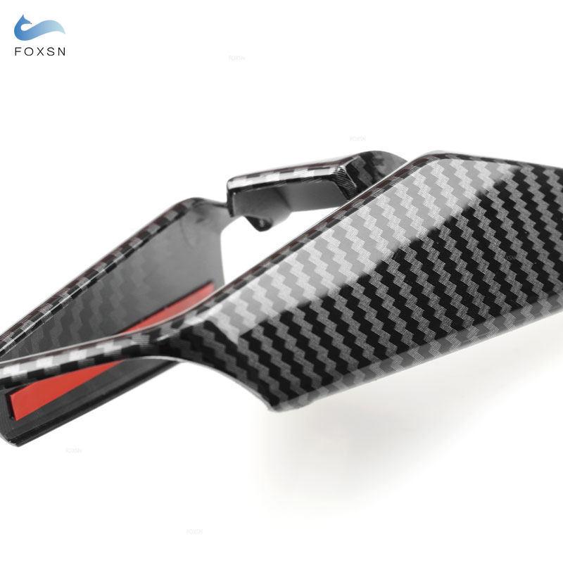 For Porsche Cayenne 2pcs Car ABS Carbon Fiber Texture Interior Steering Wheel Button Cover Protective Trim