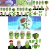 Grinch Half Face Mask With Green Hair And Whimsical Design For Christmas Celebrations
