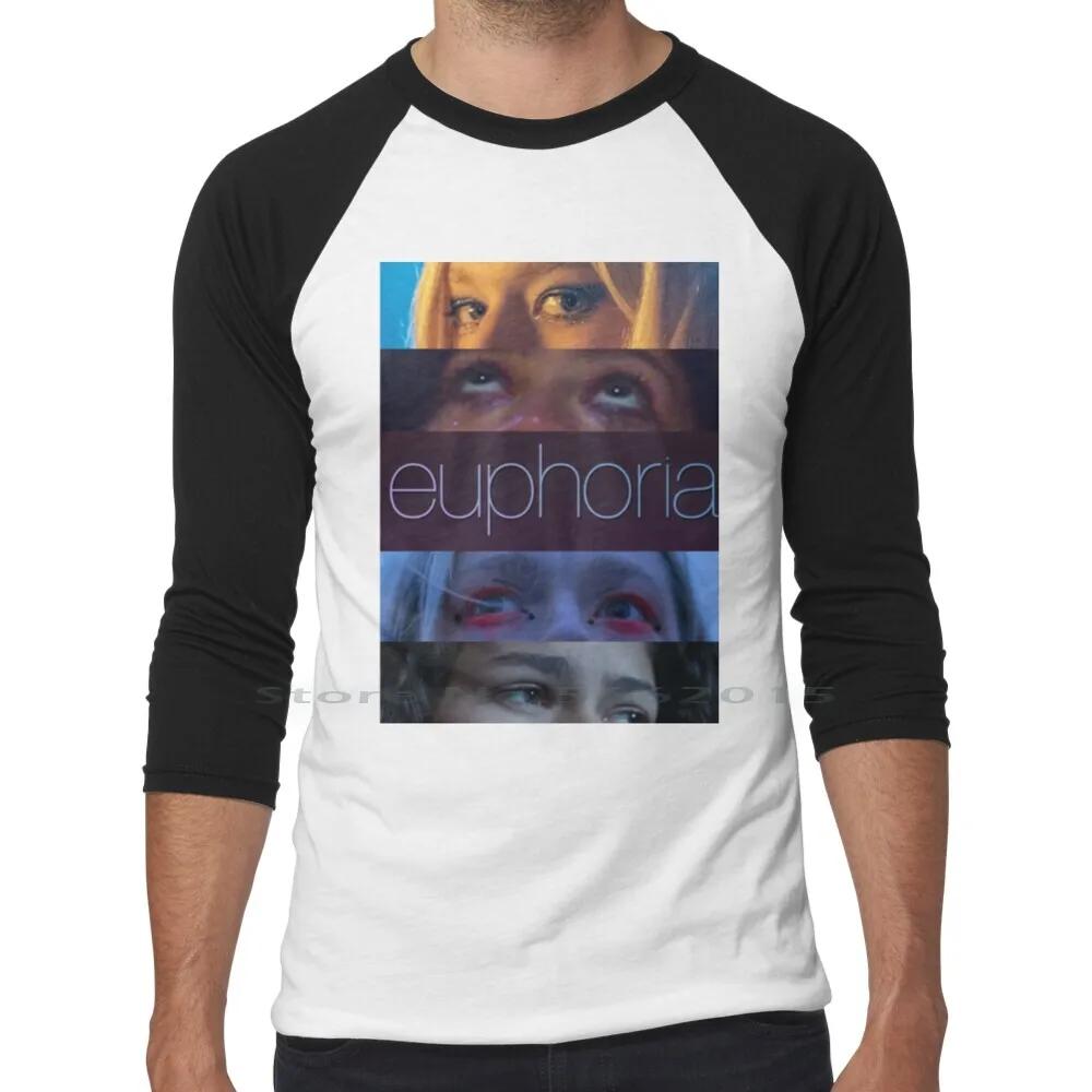 Euphoria T Shirt 100 Cotton Euphoria Eyes Looking Directions Movie Tv Show Cinema Color Zendaya Rue Bennett Hunter Schafer