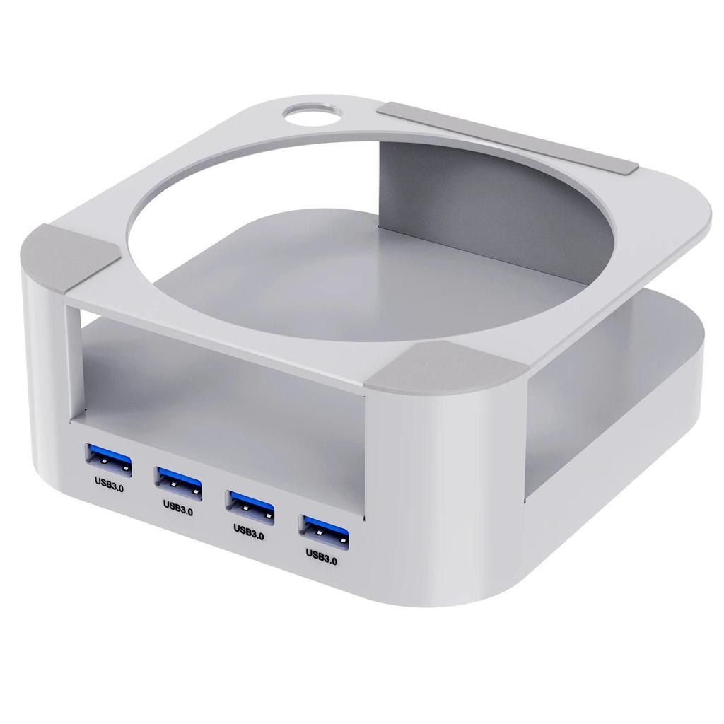 Mini Docking Station for 2024 Mac Mini M4 Computer USB Hub Desktop Stand USB Port Hub for Mac Mini M4 Pro PC Accessories