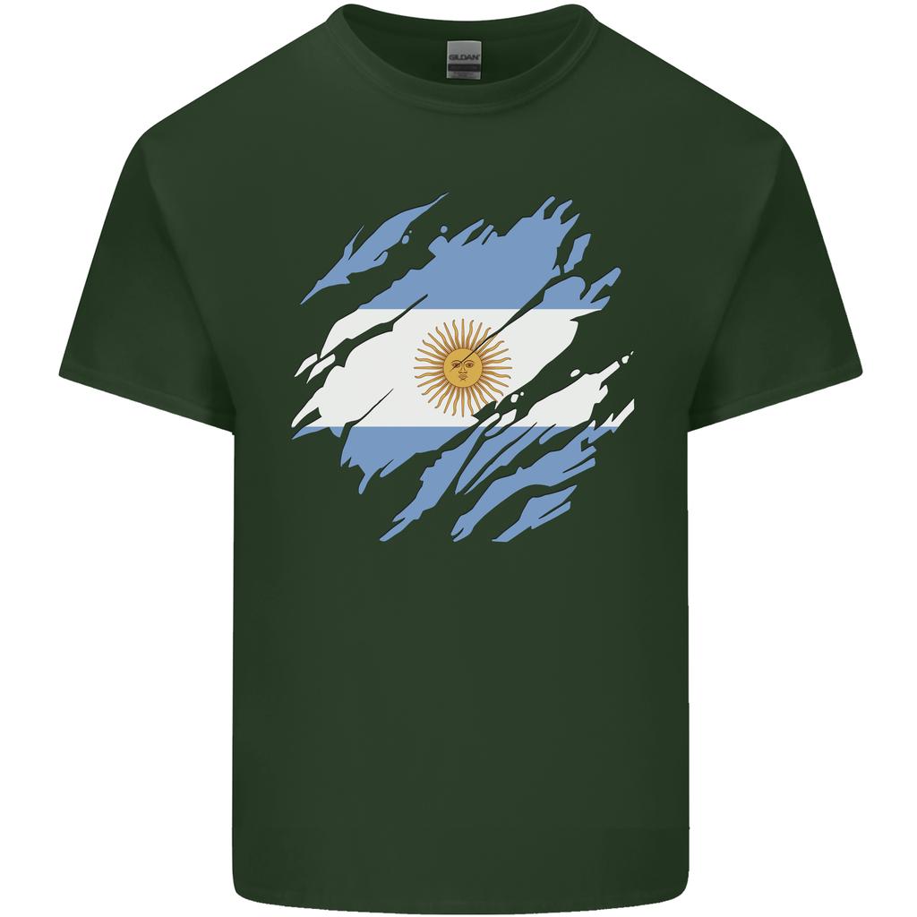 Torn Argentina Flag Argentinian Day Football Unisexs Light Cotton Tshirt
