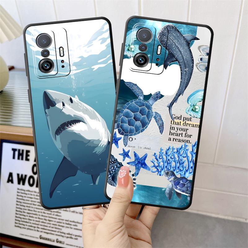 Case for Xiaomi Mi 12T Pro 11T 11 15 Pro 10T 14 12 13 Lite 12X Funda Phone Cover Creative Marine Organisms Art