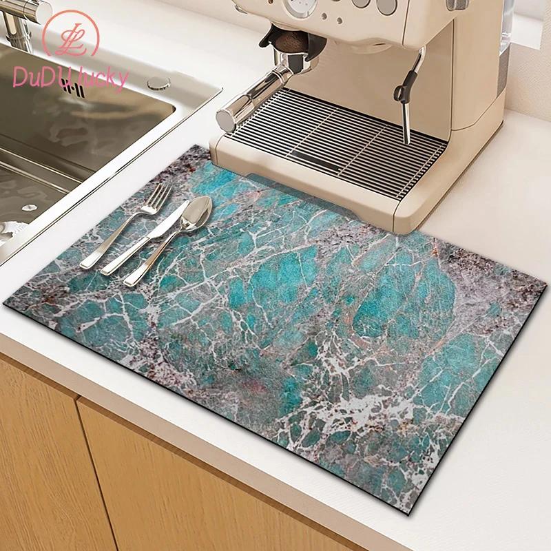 

Подставки под чай с мраморной текстурой, коврики для столовых приборов, впитывающие коврики, многофункциональное применение, салфетки под приборы для стола, оптовая продажа 28x38cm