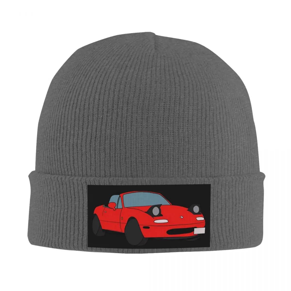 

Mazda Miata Mx5 1990 Red Warm Knitted Cap Fashion Bonnet Hat Autumn Winter Outdoor Beanies Hats for Unisex WoUnisex Adult One Size