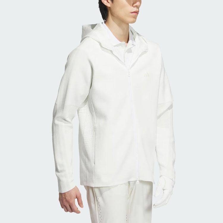 Adidas Primeknit Hooded Jacket Solid Color Golf Sports Jacket Men Jackets White IN6663