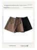 2025 Spring/Summer Women's A-line Irregular High Waist Button Embellished Wide Leg Skirt Shorts