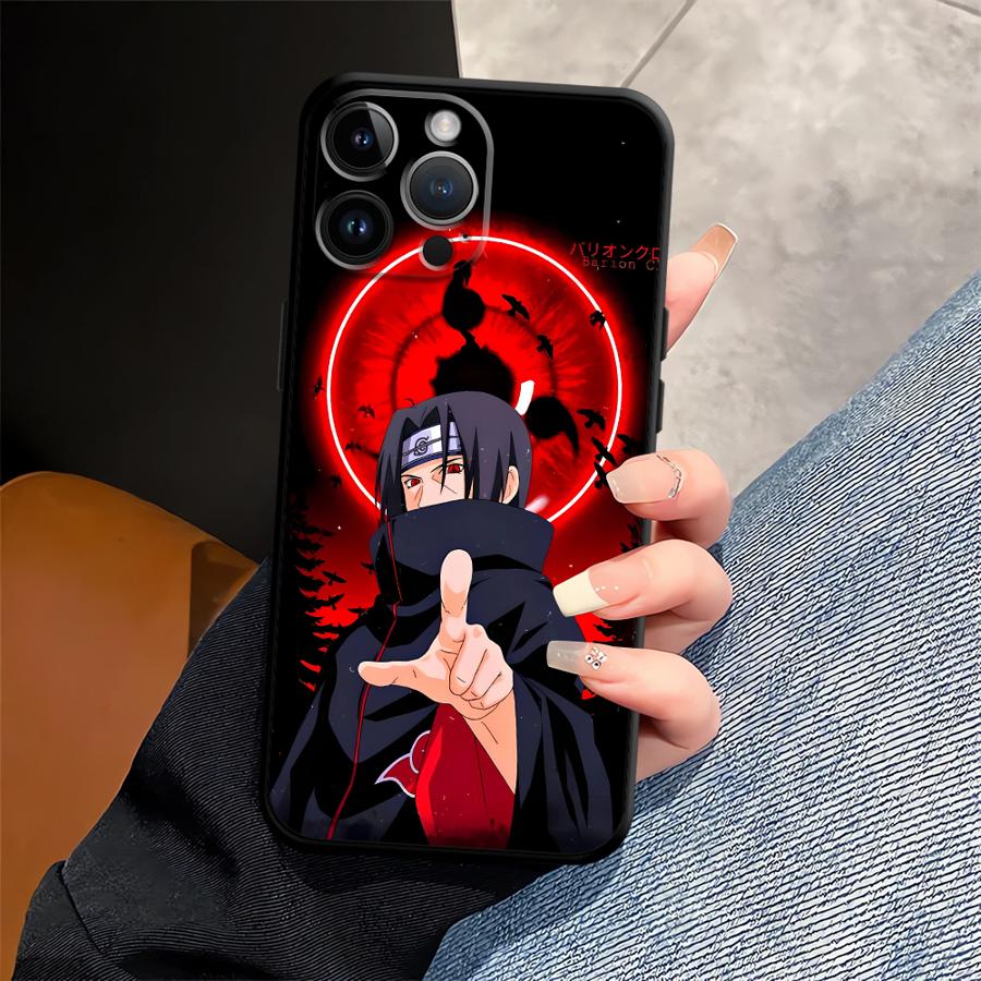 Black Soft Phone Cover Case for iPhone 7 8 17Air 15 16 14 Plus XR 13 12 11 17 Pro Max XS Max Anime N-NARUTOS