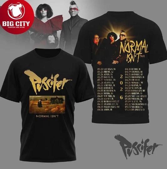 Puscifer Normal Isnt Tour 2026 Rock Band Concert Two Sided Shirt S