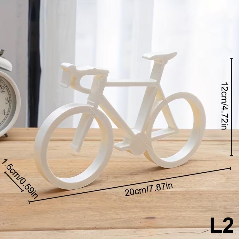 Modern Bicycle Sculpture Minimalist 3D Printed Bike Art Home Decor Accent Cycling Statue for Table Living Room