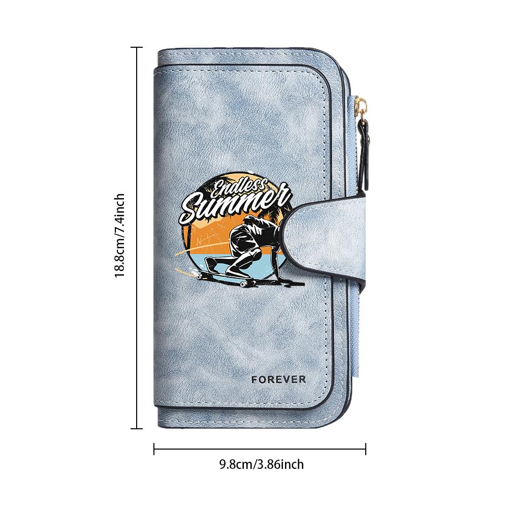Endless Summer Print Purse Casual Card Holders Fashion Daily Portable Wallets