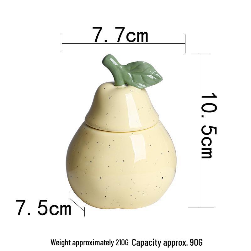Nordic Ceramic Pear Candle Jar with Lid – DIY Aromatherapy Holder & Soy Wax Container