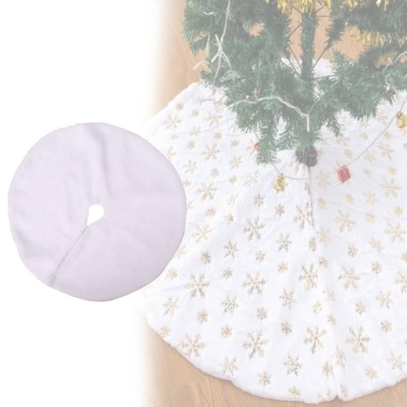Christmas Decorations Plush Tree Skirt Pure White Tree Bottom Festive Accessorie