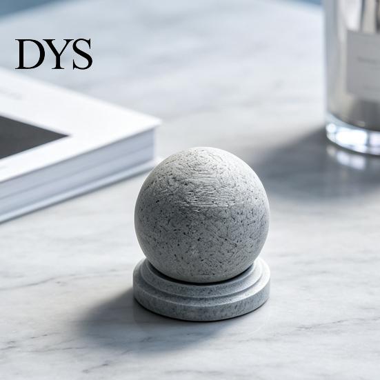 Retro Style Jewelry Holder 3D Printed Stone Ball Storage Box, Threaded Screw Sphere Container for Trinket Box Desk, Mini Round Organizer Jewelry,