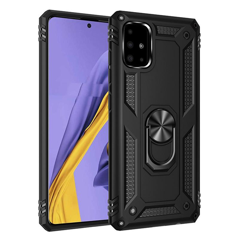 For Samsung A51 A71 A21S A21 A31 A41 A01 A11 Armor Magnetic Metal Ring Case For Galaxy A10 S A20 E A30 A50 A70 A40 A60 A80 A90