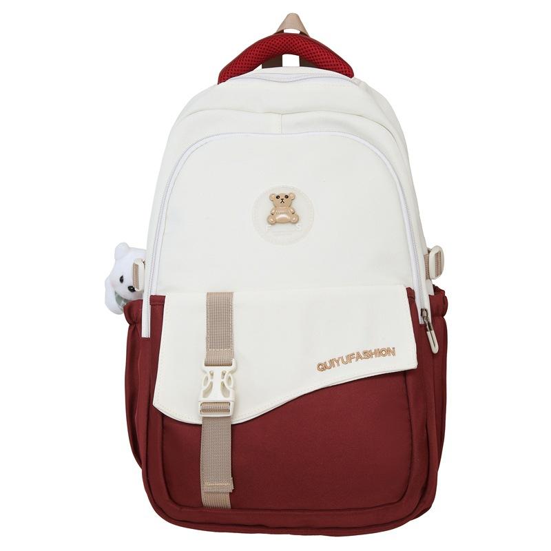 

Backpack for Women Large Capacity New Style Student Schoolbag for Women Middle School Students Contrast Backpack Casual Lightweight Schoolbag Without pendant