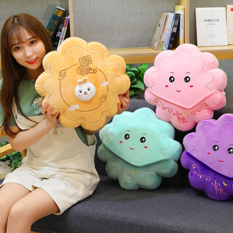 20/40cm Simulation Mooncake Cushion Mid-autumn Festival Food Moon Cake Seat Cushion Soft Stuffed Pouf Throw Pillow Sofa Futon