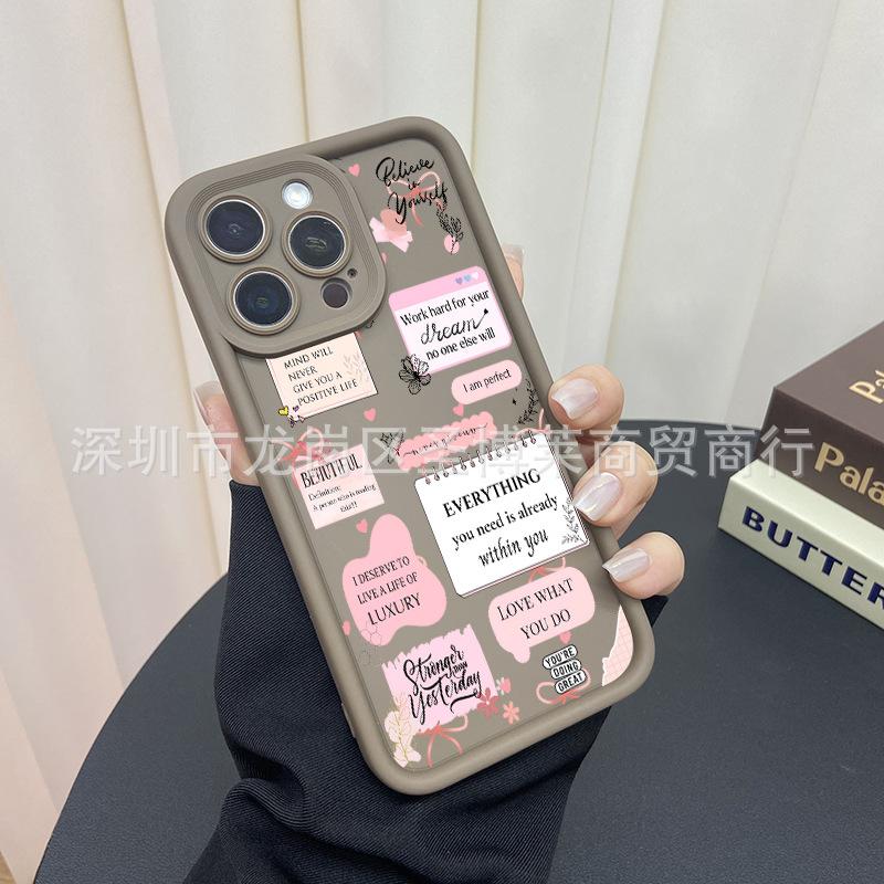 English label applies to Apple 16 mobile phone case iPhone15 transparent 14 airbag 13promax12 advanced