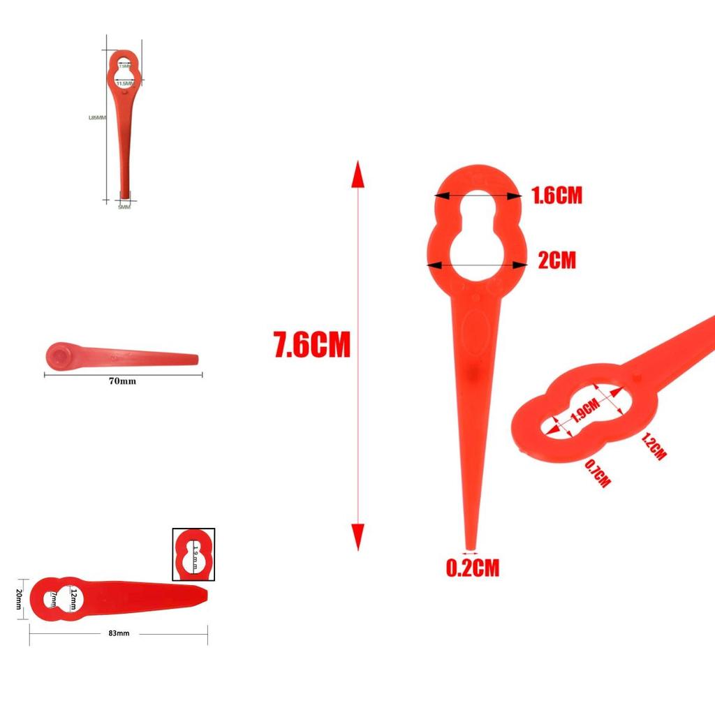 Durable Plastic Lawn Mower Blades For Cordless Grass Trimmer