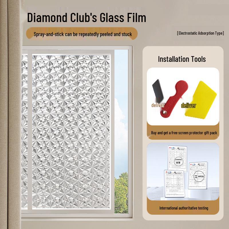 Thick Frosted Privacy Window Film for Bedrooms & Living Rooms