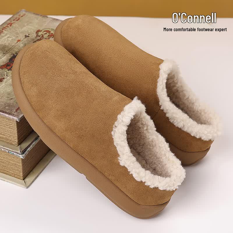 Aokang Men's Winter Warm Low-Top Slippers