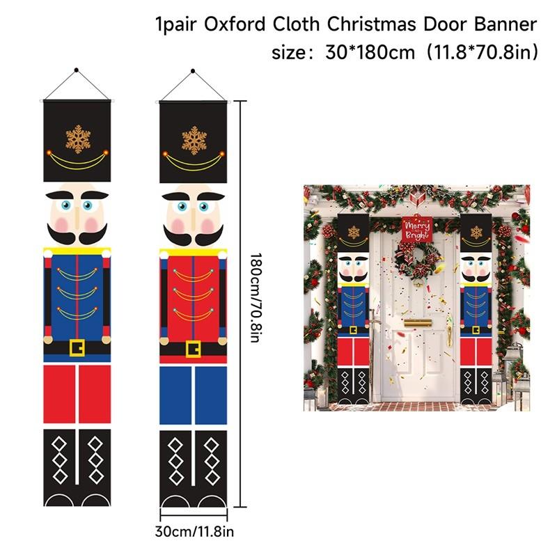 Nutcracker Soldier Banner Christmas Door Curtain Merry Christmas Decoration for Home 2025 Xmas Navidad Natal New Year Gifts