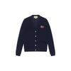 GUCCI GUCCI GG Embroidered Wool Cardigan Knitted Top Navy 576815-XKAOW-4440