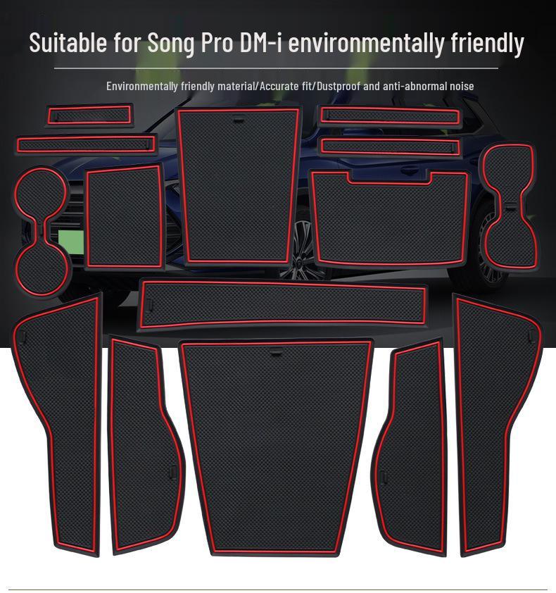 22 BYD Song Pro DMi Door Slot and Cup Holder Pads for Car Modification